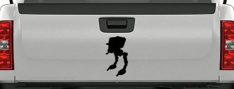 Walker AT-ST Sci Fi Car or Truck Window Vinyl Decal Sticker (Black)