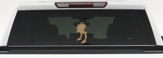 Walker AT-ST Sci Fi Car or Truck Window Decal Sticker (Light Brown)