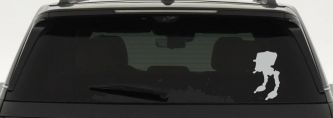 Walker AT-ST Sci Fi Car or Truck Window Decal Sticker (Light Gray)