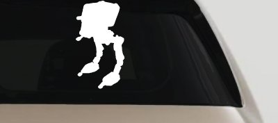 Walker AT-ST Sci Fi Car or Truck Window Vinyl Decal Sticker