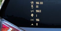Star Wars Keeping Count Sci Fi Car or Truck Window Vinyl Decal Sticker (Desert Sand)