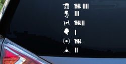 Star Wars Keeping Count Sci Fi Car or Truck Window Decal Sticker