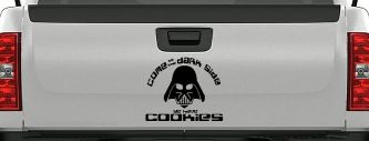 Darth Vader Come To The Dark Side We Have Cookies Funny Car or Truck Window Vinyl Decal Sticker (Black)