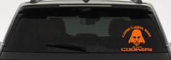 Darth Vader Come To The Dark Side We Have Cookies Funny Car or Truck Window Decal Sticker (Orange)