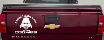 Darth Vader Come To The Dark Side We Have Cookies Funny Car or Truck Window Vinyl Decal Sticker (White)