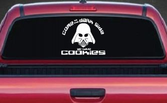 Darth Vader Come To The Dark Side We Have Cookies Funny Car or Truck Window Decal Sticker