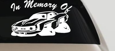 In Memory Of Camaro Car or Truck Window Vinyl Decal Sticker