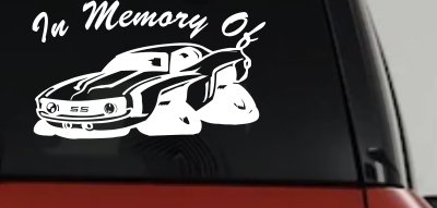 In Memory Of Camaro Car or Truck Window Vinyl Decal Sticker