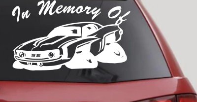 In Memory Of Camaro Car or Truck Window Vinyl Decal Sticker