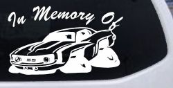 In Memory Of Camaro Car or Truck Window Decal Sticker