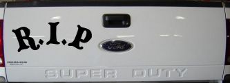 R.I.P Rest In Peace In Memory Of Car or Truck Window Decal Sticker (Matte Black)