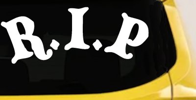 R.I.P Rest In Peace In Memory Of Car or Truck Window Vinyl Decal Sticker