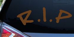 R.I.P Rest In Peace In Memory Of Car or Truck Window Decal Sticker (Copper)