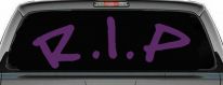R.I.P Rest In Peace In Memory Of Car or Truck Window Decal Sticker (Violet)