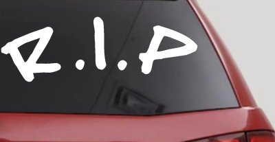 R.I.P Rest In Peace In Memory Of Car or Truck Window Vinyl Decal Sticker
