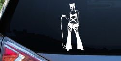 Cat Woman with Whip Car or Truck Window Decal Sticker