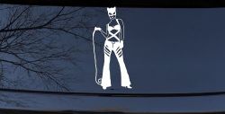 Cat Woman with Whip Car or Truck Window Decal Sticker