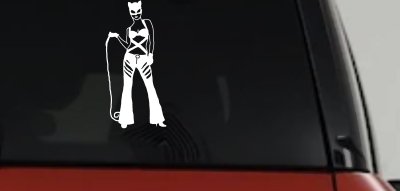 Cat Woman with Whip Car or Truck Window Vinyl Decal Sticker