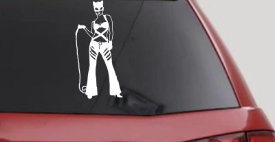 Cat Woman with Whip Car or Truck Window Vinyl Decal Sticker