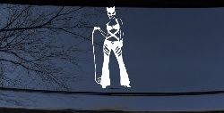 Cat Woman with Whip Car or Truck Window Decal Sticker