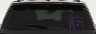 Cat Woman Im a Bad Kitty Car or Truck Window Decal Sticker (Violet)