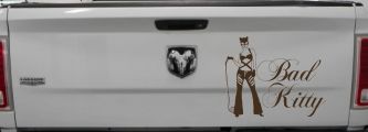 Cat Woman Bad Kitty Car or Truck Window Decal Sticker (Brown)