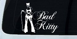Cat Woman Bad Kitty Car or Truck Window Decal Sticker