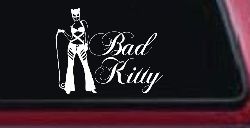 Cat Woman Bad Kitty Car or Truck Window Decal Sticker