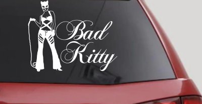 Cat Woman Bad Kitty Car or Truck Window Vinyl Decal Sticker