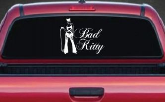 Cat Woman Bad Kitty Car or Truck Window Decal Sticker