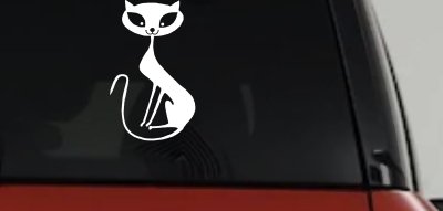 Slim Cat Car or Truck Window Vinyl Decal Sticker
