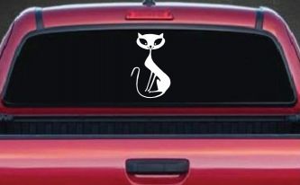 Slim Cat Car or Truck Window Decal Sticker