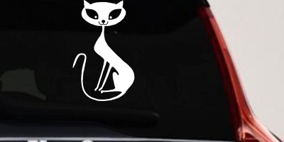 Slim Cat Car or Truck Window Vinyl Decal Sticker