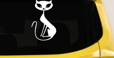 Slim Cat Car or Truck Window Vinyl Decal Sticker