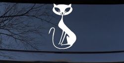 Slim Cat Car or Truck Window Decal Sticker