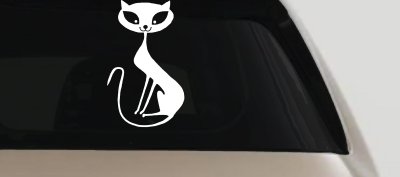 Slim Cat Car or Truck Window Vinyl Decal Sticker