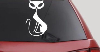 Slim Cat Car or Truck Window Vinyl Decal Sticker