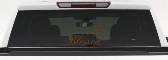Blessed With Swirls Hearts Christian Car or Truck Window Decal Sticker (Copper)