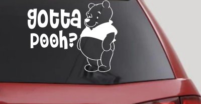 Gotta Pooh Winnie Pooh Funny Car or Truck Window Vinyl Decal Sticker