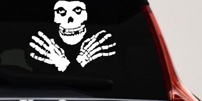 Crimson Ghost Skulls Car or Truck Window Vinyl Decal Sticker