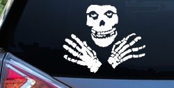 Crimson Ghost Skulls Car or Truck Window Decal Sticker