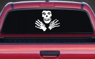 Crimson Ghost Skulls Car or Truck Window Decal Sticker