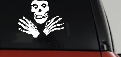 Crimson Ghost Skulls Car or Truck Window Vinyl Decal Sticker