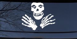 Crimson Ghost Skulls Car or Truck Window Decal Sticker