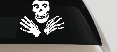 Crimson Ghost Skulls Car or Truck Window Vinyl Decal Sticker