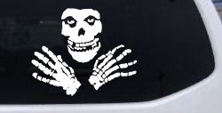 Crimson Ghost Skulls Car or Truck Window Decal Sticker