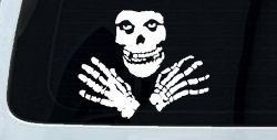 Crimson Ghost Skulls Car or Truck Window Decal Sticker