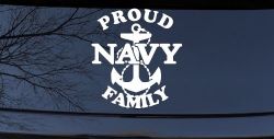 Proud Navy Anchor Family Military Car or Truck Window Decal Sticker