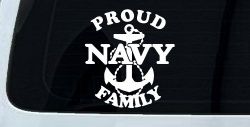 Proud Navy Anchor Family Military Car or Truck Window Decal Sticker