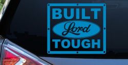 Built Lord Tough Christian Car or Truck Window Vinyl Decal Sticker (Blue)